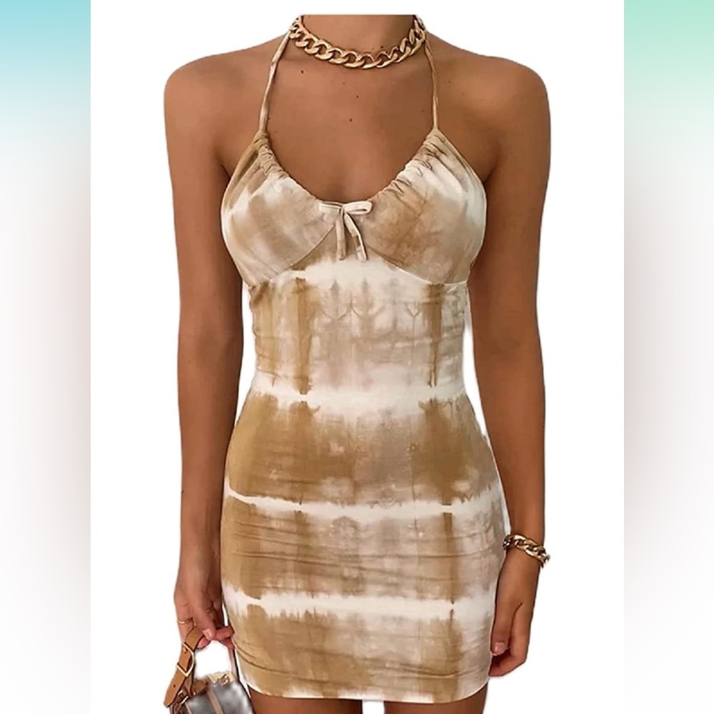 Tye dye halter top dress